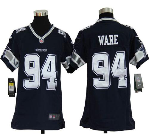 Jerseys Factory Cheap Nike Cowboys #94 DeMarcus Ware Navy Blue T