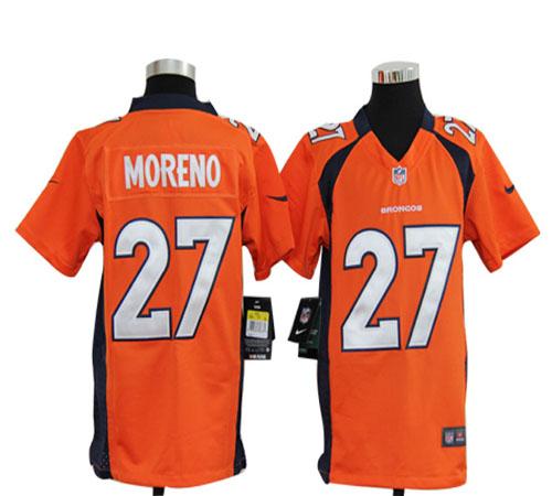 Jerseys Factory Cheap Nike Broncos #27 Knowshon Moreno Orange Te