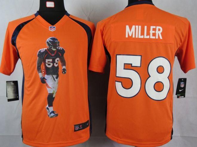 Jerseys Factory Cheap Nike Broncos #58 Von Miller Orange Team Co