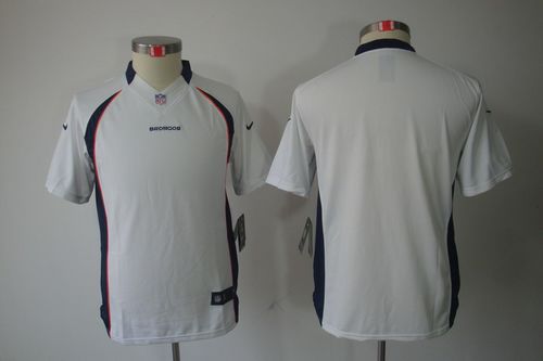 Jerseys Factory Cheap Nike Broncos Blank White Youth Embroidered