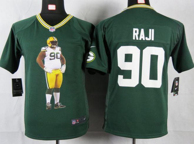 Jerseys Factory Cheap Nike Packers #90 B.J. Raji Green Team Colo