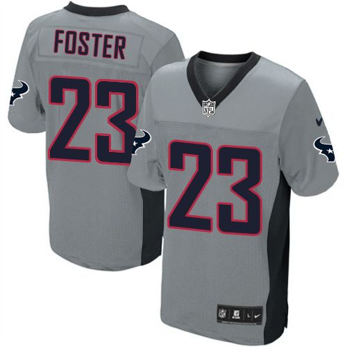 Jerseys Factory Cheap Nike Texans #23 Arian Foster Grey Shadow Y