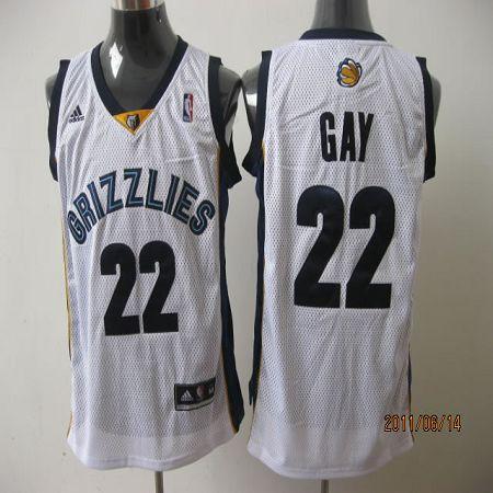 Jerseys Factory Cheap Grizzlies #22 Rudy Gay Revolution 30 White