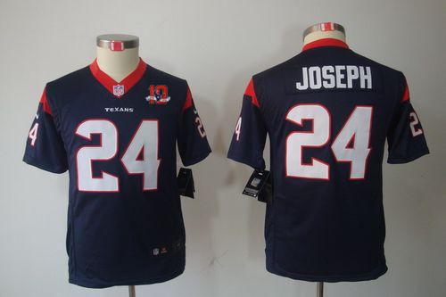 Jerseys Factory Cheap Nike Texans #24 Johnathan Joseph Navy Blue