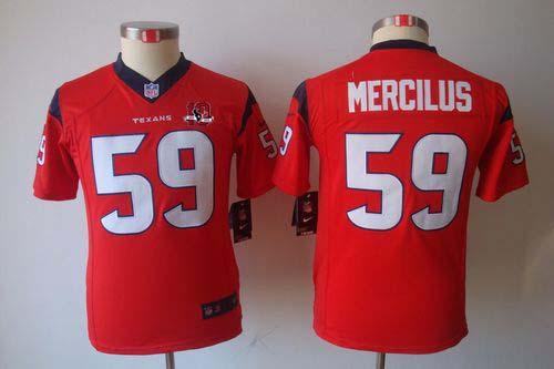 Jerseys Factory Cheap Nike Texans #59 Whitney Mercilus Red Alter