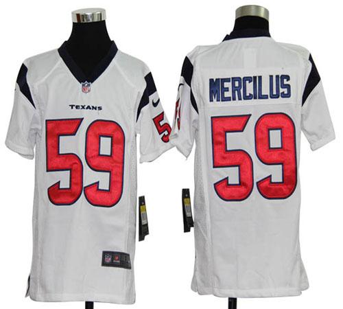 Jerseys Factory Cheap Nike Texans #59 Whitney Mercilus White You