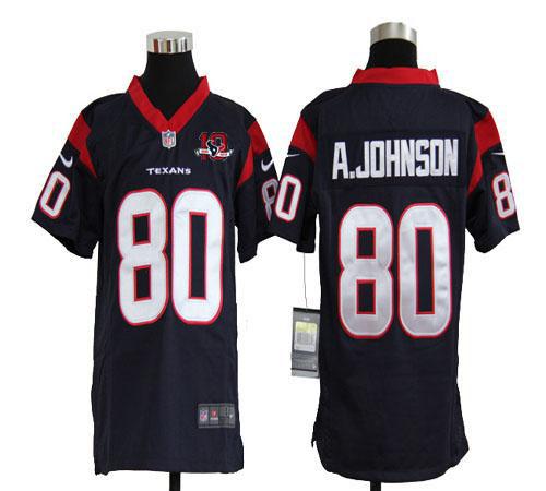 Jerseys Factory Cheap Nike Texans #80 Andre Johnson Navy Blue Te