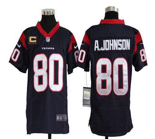 Jerseys Factory Cheap Nike Texans #80 Andre Johnson Navy Blue Te