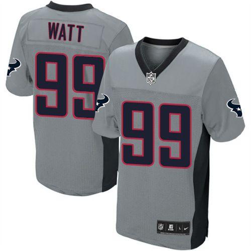 Jerseys Factory Cheap Nike Texans #99 J.J. Watt Grey Shadow Yout
