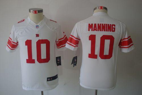 Jerseys Factory Cheap Nike Giants #10 Eli Manning White Youth Em