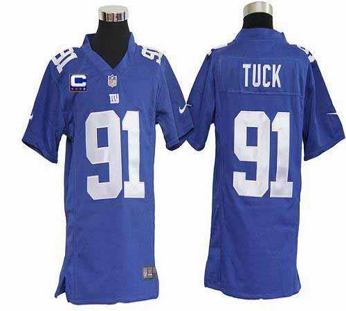 Jerseys Factory Cheap Nike Giants #91 Justin Tuck Royal Blue Tea