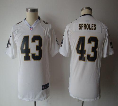 Jerseys Factory Cheap Nike Saints #43 Darren Sproles White Youth