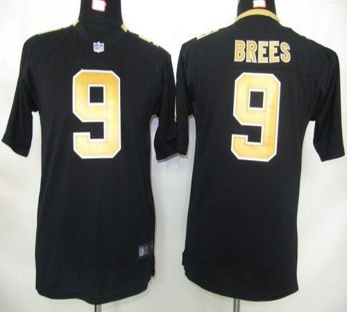 Jerseys Factory Cheap Nike Saints #9 Drew Brees Black Team Color