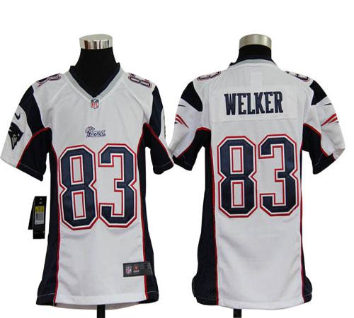 Jerseys Factory Cheap Nike Patriots #83 Wes Welker White Youth E