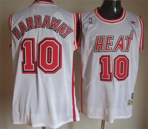 Jerseys Factory Cheap Heat #10 Tim Hardaway White Throwback Embr