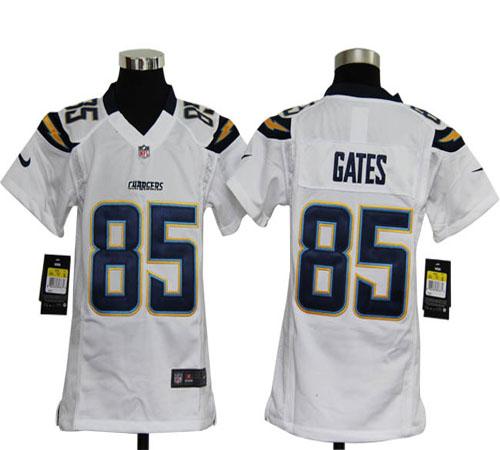 Jerseys Factory Cheap Nike Chargers #85 Antonio Gates White Yout