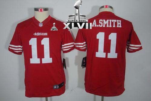 Jerseys Factory Cheap Nike 49ers #11 Alex Smith Red Team Color Y