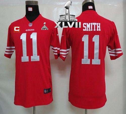 Jerseys Factory Cheap Nike 49ers #11 Alex Smith Red Team Color W
