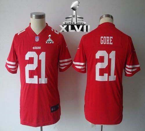 Jerseys Factory Cheap Nike 49ers #21 Frank Gore Red Team Color Y
