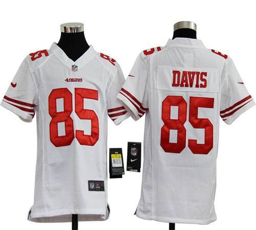 Jerseys Factory Cheap Nike 49ers #85 Vernon Davis White Youth Em