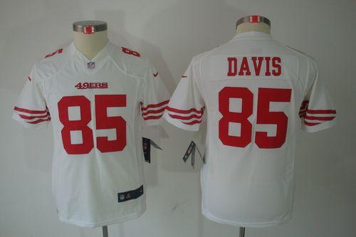 Jerseys Factory Cheap Nike 49ers #85 Vernon Davis White Youth Em