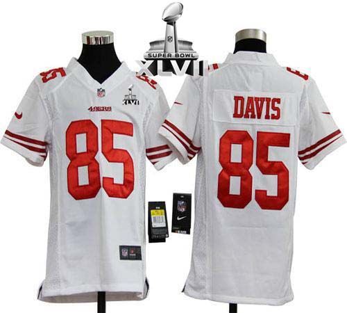 Jerseys Factory Cheap Nike 49ers #85 Vernon Davis White Youth Su