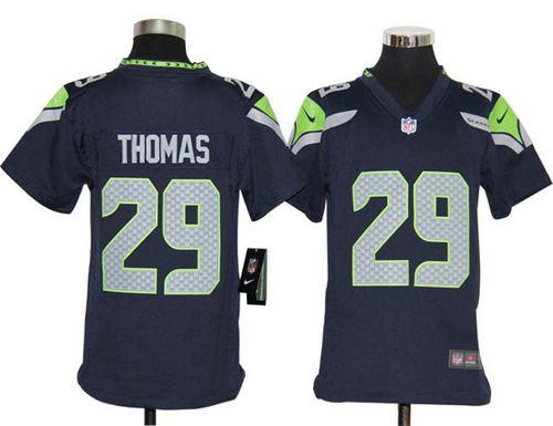 Jerseys Factory Cheap Nike Seahawks #29 Earl Thomas Steel Blue Y