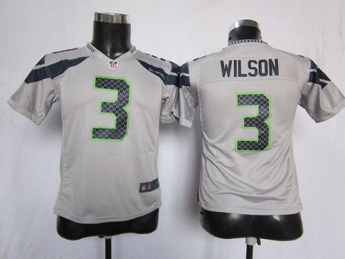 Jerseys Factory Cheap Nike Seahawks #3 Russell Wilson Grey Alter