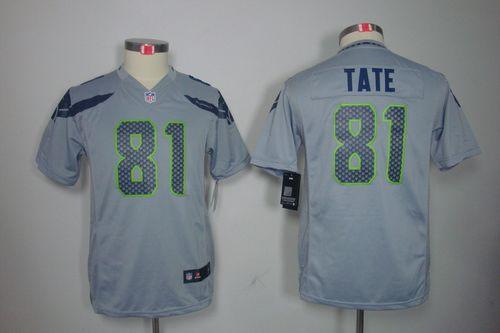 Jerseys Factory Cheap Nike Seahawks #81 Golden Tate Grey Alterna