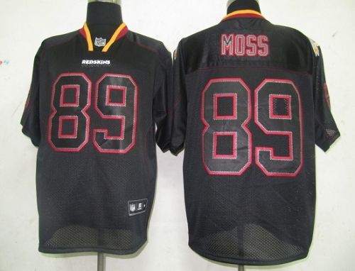 Jerseys Factory Cheap Redskins #89 Santana Moss Lights Out Black