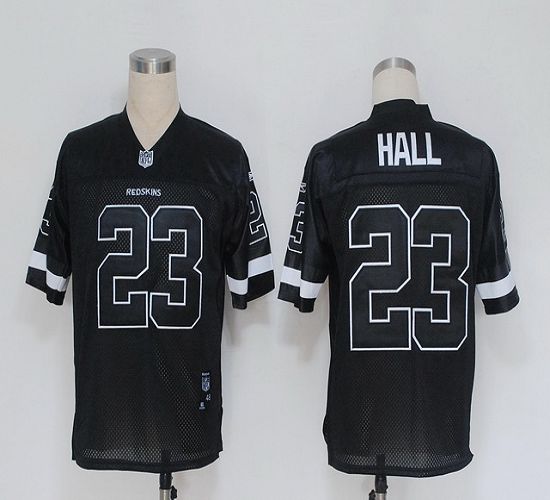 Jerseys Factory Cheap Redskins #23 DeAngelo Hall Black Shadow St