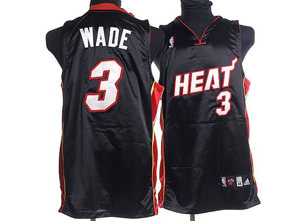 Jerseys Factory Cheap Heat #3 Dwyane Wade Embroidered Black NBA
