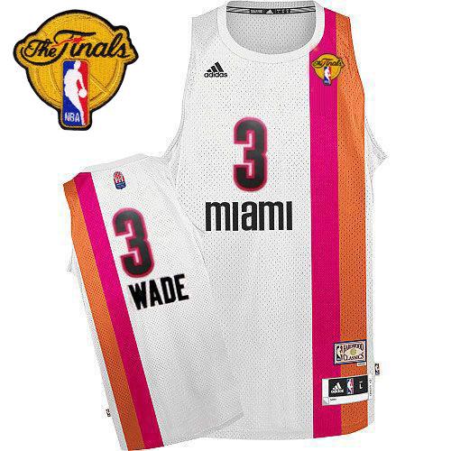 Jerseys Factory Cheap Heat #3 Dwyane Wade White ABA Hardwood Cla