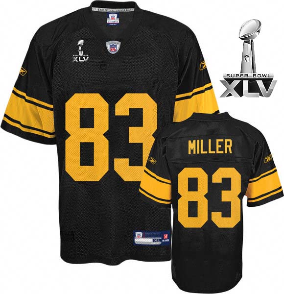Jerseys Factory Cheap Steelers #83 Heath Miller Black With Yello