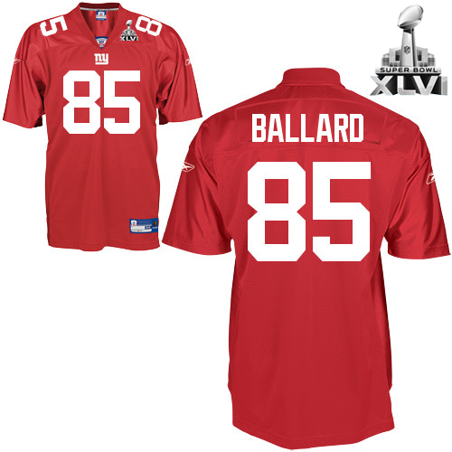 Jerseys Factory Cheap Giants #85 Jake Ballard Red Super Bowl XLV