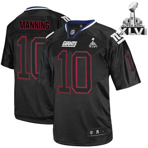 Jerseys Factory Cheap Giants #10 Eli Manning Lights Out Black Bl