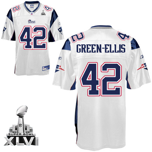 Jerseys Factory Cheap Patriots #42 Green-Ellis White Super Bowl