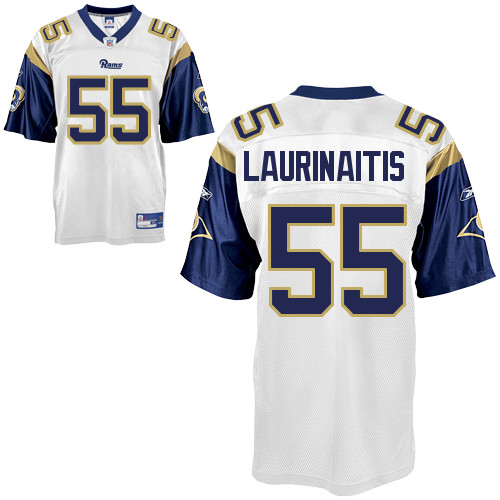 Jerseys Factory Cheap Rams #55 James Laurinaitis White Stitched