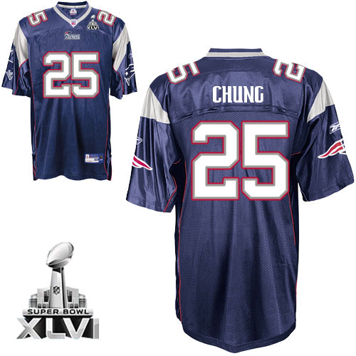Jerseys Factory Cheap Patriots #25 Patrick Chung Dark blue Super