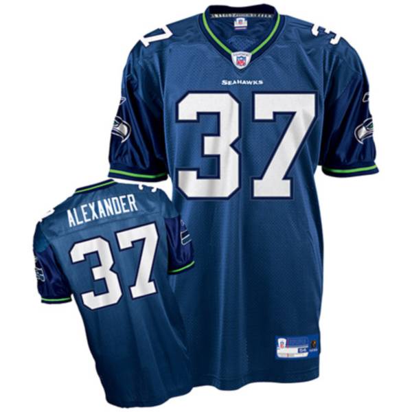 Jerseys Factory Cheap Seahawks #37 Shaun Alexander Blue Stitched