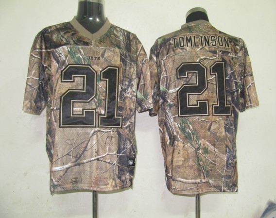 Jerseys Factory Cheap Jets #21 LaDainian Tomlinson Camouflage Re