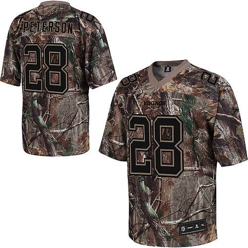 Jerseys Factory Cheap Vikings #28 Adrian Peterson Camouflage Rea
