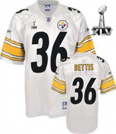 Jerseys Factory Cheap Steelers #36 Jerome Bettis White Super Bow