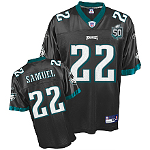 Jerseys Factory Cheap Eagles Asante Samuel #22 Black Stitched Te