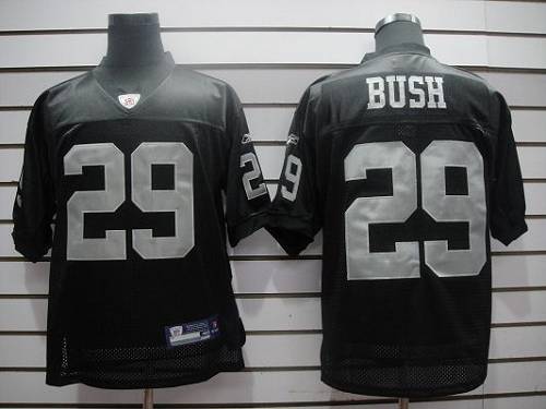 Jerseys Factory Cheap Raiders #29 Micheal Bush Black Stitched NF