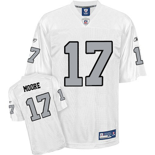 Jerseys Factory Cheap Raiders #17 Denarius Moore White Silver Gr