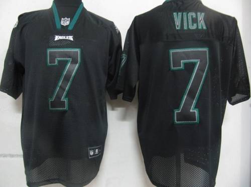 Jerseys Factory Cheap Eagles #7 Michael Vick Lights Out Black St