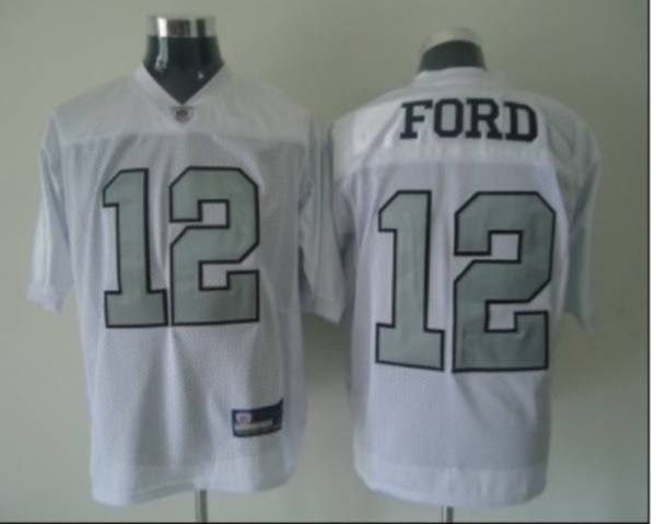 Jerseys Factory Cheap Raiders #12 Jacoby Ford White Silver Grey