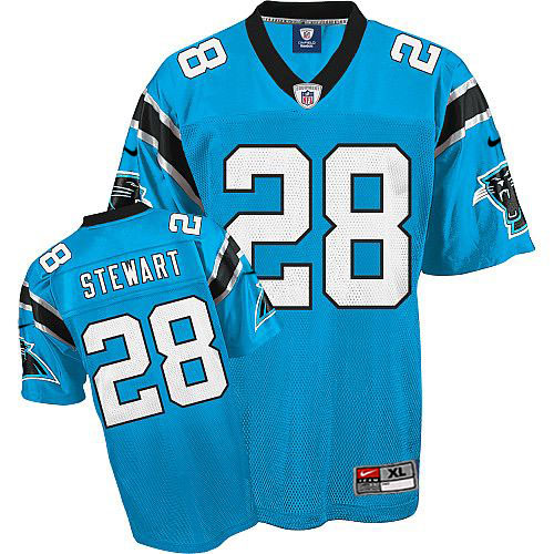 Jerseys Factory Cheap Nike Panthers #28 Jonathan Stewart Blue St