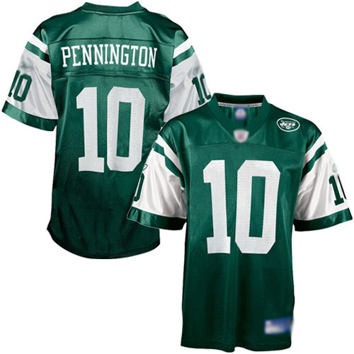 Jerseys Factory Cheap Jets #10 Chad Pennington Green Stitched NF